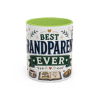 Best Grandparents Ever Coffee Mug | Gift From Grandkids | Accent Color Ceramic 11oz 15oz