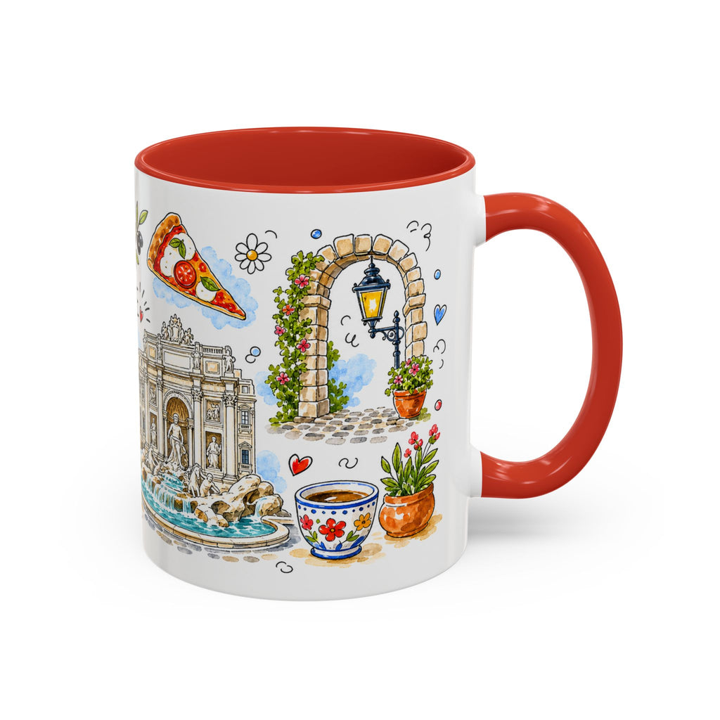 Rome Travel Mug | European City Souvenir Accent Coffee Mug | 11oz 15oz Ceramic Cup