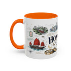 Hong Kong Coffee Mug | Asia Souvenir Travel Gift | Accent Color Ceramic 11oz 15oz