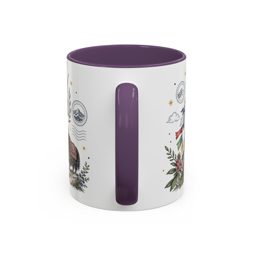 Himalaya Coffee Mug | Travel Destination Souvenir Gift | Accent Color Ceramic 11oz 15oz