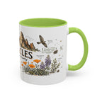 Pinnacles National Park Coffee Mug | California Rock Climbing Condor Gift | Accent Color Ceramic 11oz 15oz