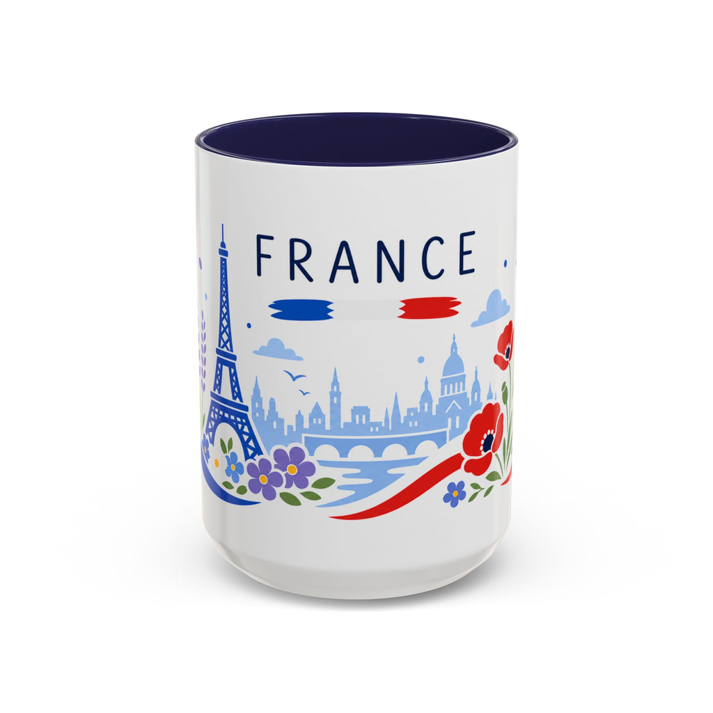 France Coffee Mug | Travel Souvenir Accent Mug | Country Gift Ceramic Cup 11oz 15oz