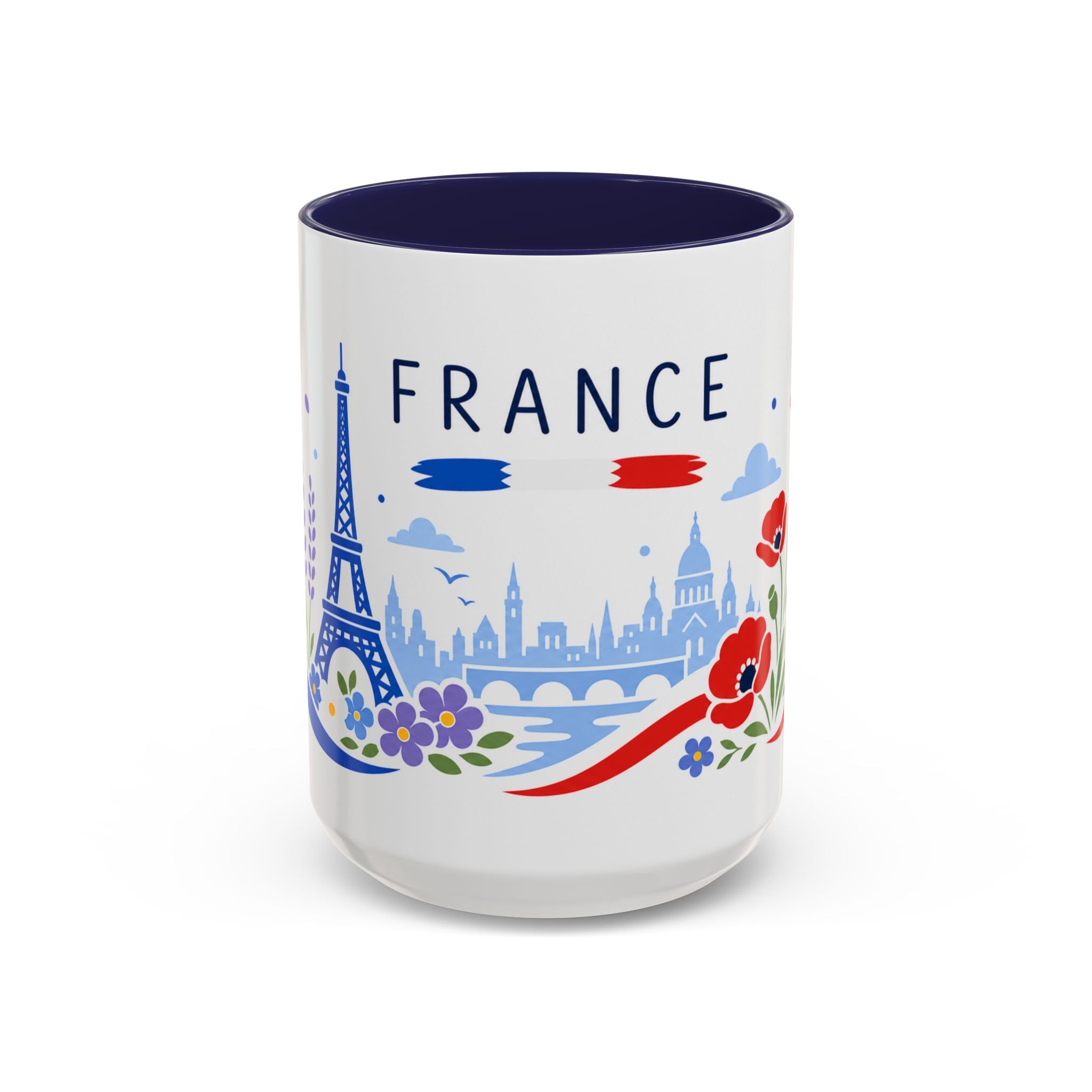 France Coffee Mug | Travel Souvenir Accent Mug | Country Gift Ceramic Cup 11oz 15oz