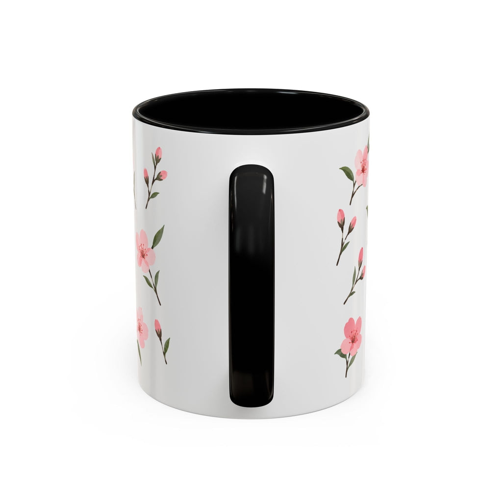 Delaware Peach Blossom Mug, State Flower Floral Coffee Cup, 11oz Botanical Gift
