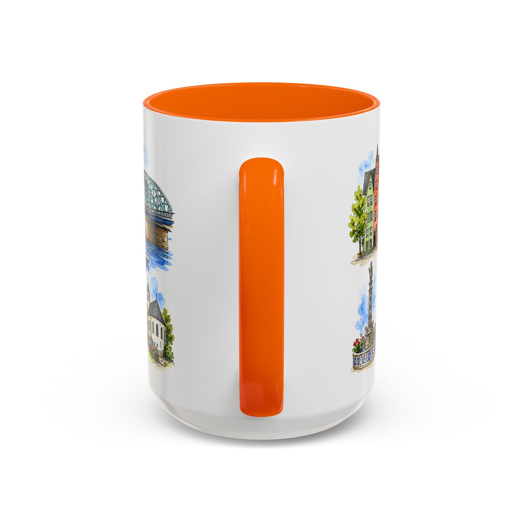 Cologne Illustrated Travel Mug | City Souvenir Accent Coffee Mug | 11oz 15oz Ceramic Cup