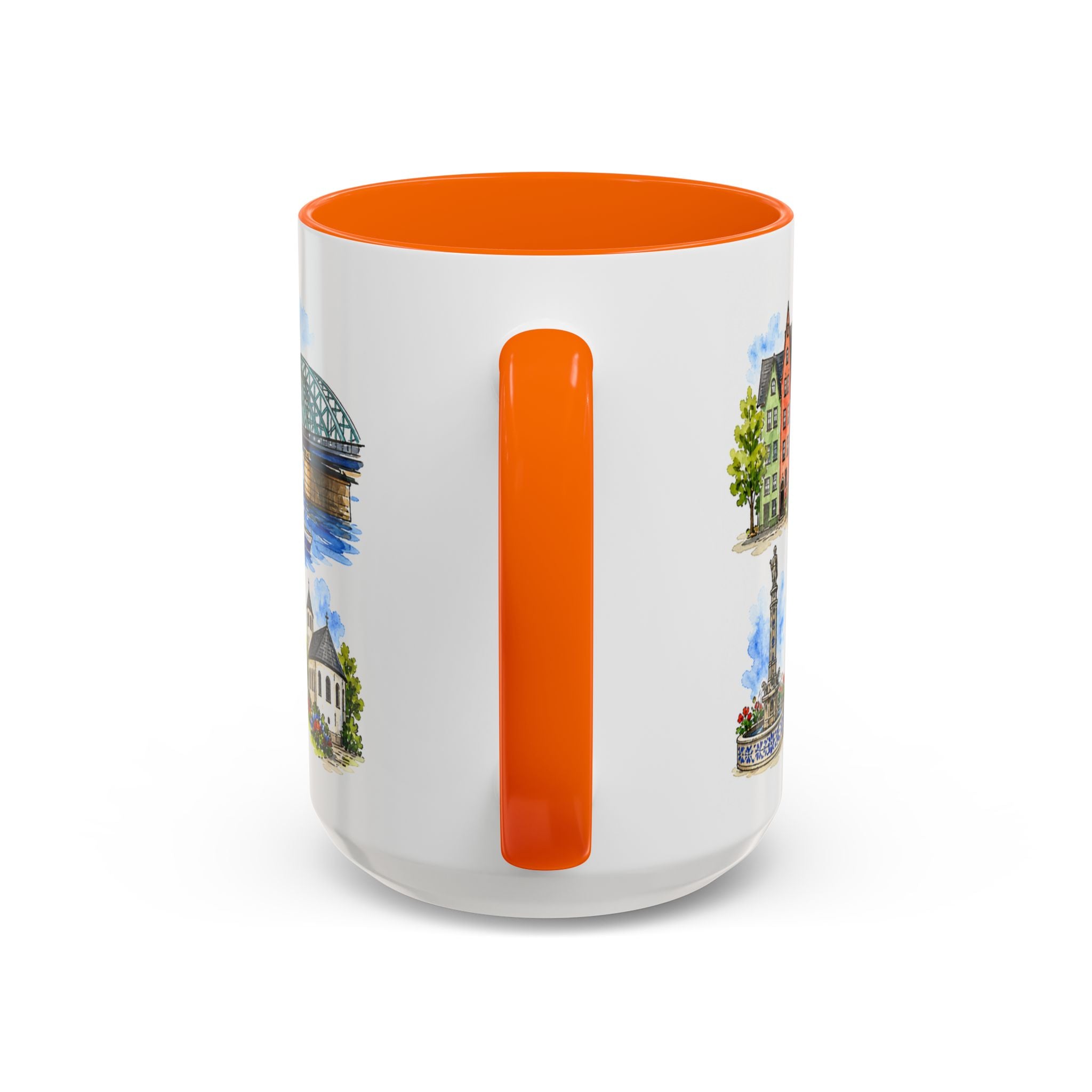 Cologne Illustrated Travel Mug | City Souvenir Accent Coffee Mug | 11oz 15oz Ceramic Cup