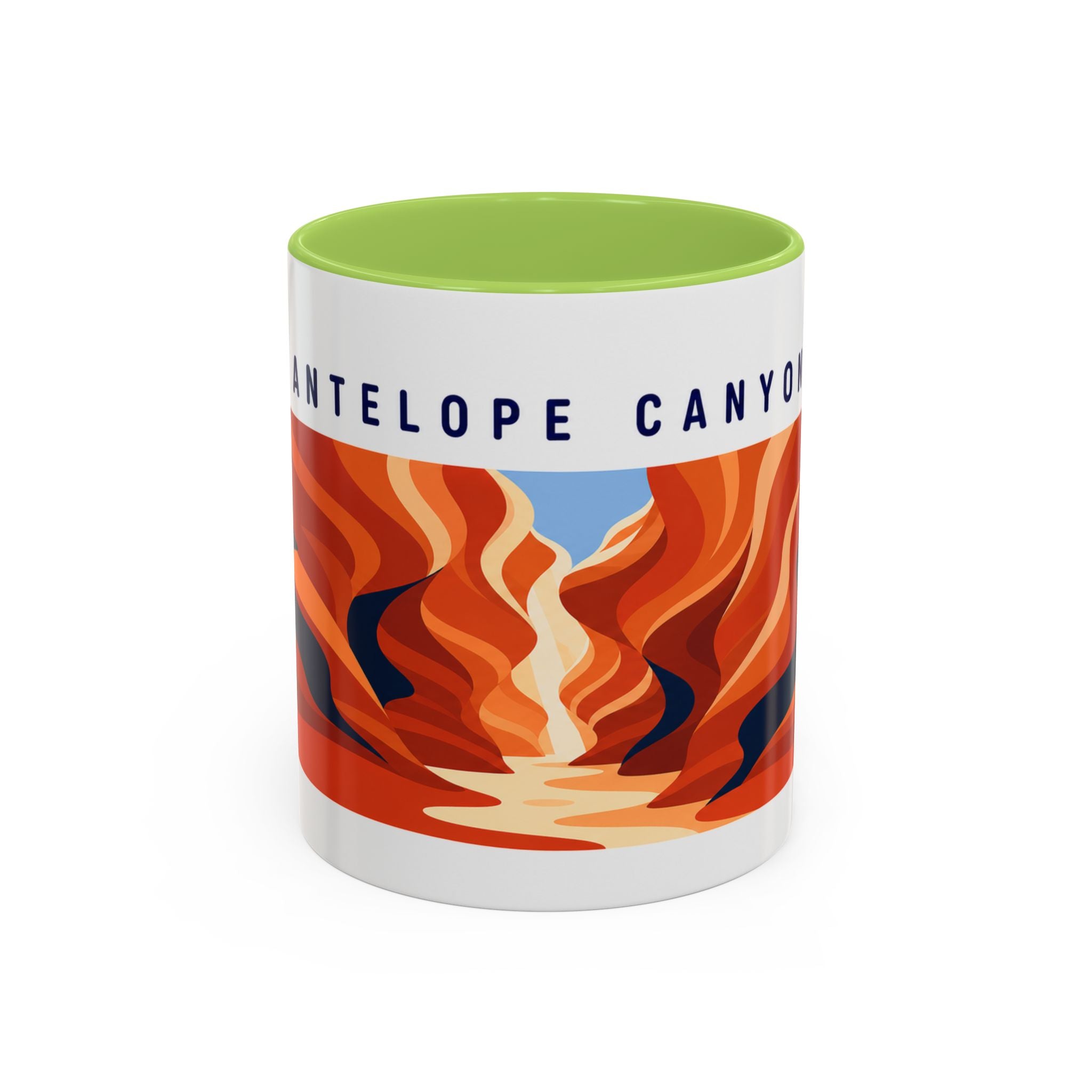 Antelope Canyon Coffee Mug | Travel Destination Souvenir Gift | Accent Color Ceramic 11oz 15oz