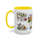 Granada Illustrated Travel Mug | City Souvenir Accent Coffee Mug | 11oz 15oz Ceramic Cup