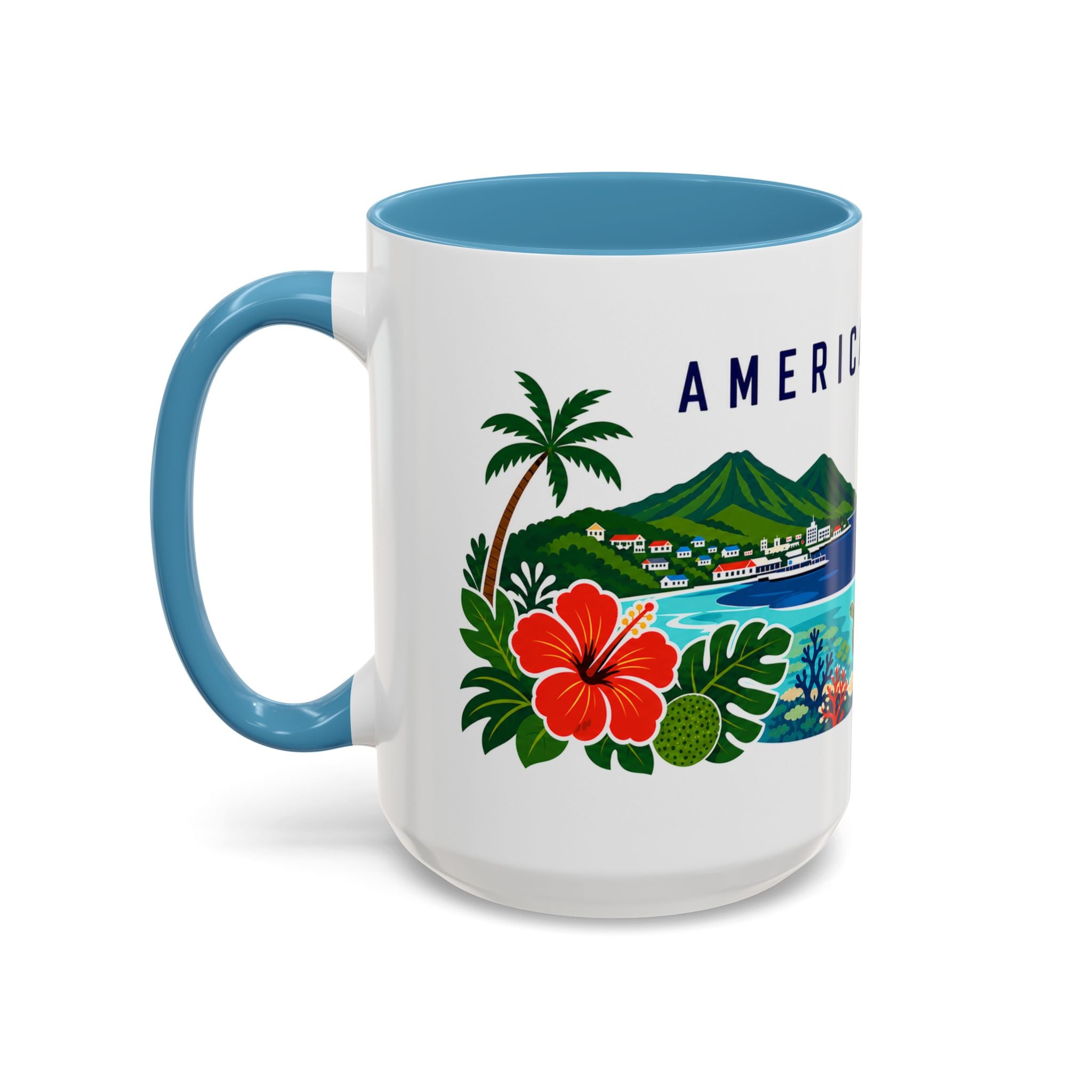 American Samoa Coffee Mug | Travel Souvenir Accent Mug | Country Gift Ceramic Cup 11oz 15oz