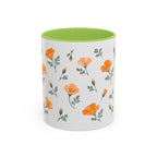 California California poppy Mug, State Flower Floral Coffee Cup, 11oz Botanical Gift