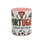 Portugal Soccer Coffee Mug | World Cup Fan Gift | Accent Color Ceramic 11oz 15oz Match Day Cup