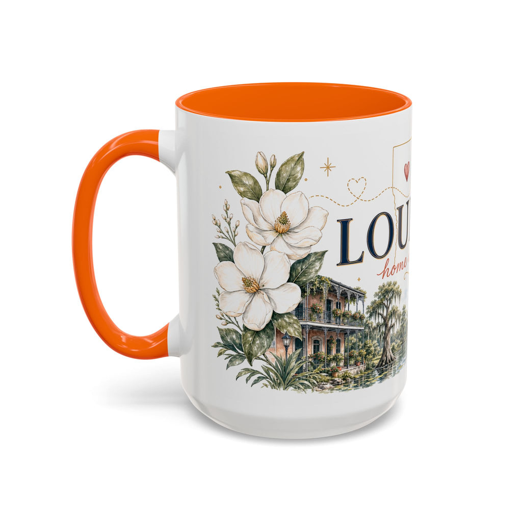Louisiana Home State Mug | Moving Away Gift | Long Distance Friendship Coffee Cup | 11oz 15oz Accent Mug
