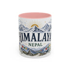 Himalaya Coffee Mug | Travel Destination Souvenir Gift | Accent Color Ceramic 11oz 15oz