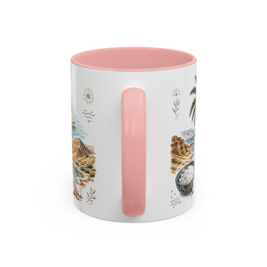 Dead Sea Mug, Jordan Travel Souvenir, Bucket List Gift, Accent Ceramic Coffee Mug 11oz 15oz