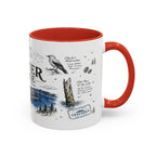 Crater Lake National Park Coffee Mug | Oregon Volcano Blue Lake Hiking Gift | Accent Color Ceramic 11oz 15oz