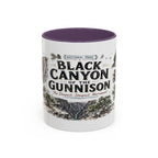 Black Canyon of the Gunnison National Park Coffee Mug | Colorado Deep Canyon Hiking Gift | Accent Color Ceramic 11oz 15oz