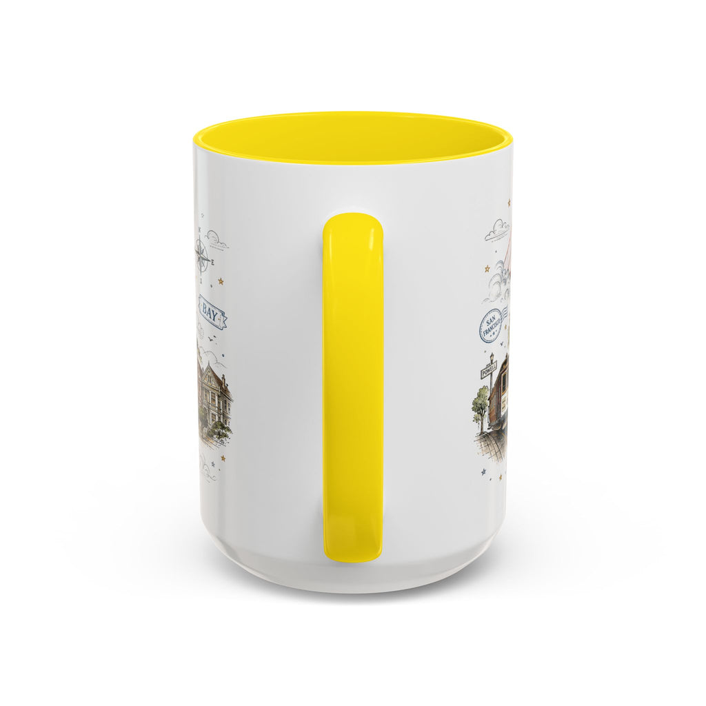San Francisco Coffee Mug | California Souvenir Travel Gift | Accent Color Ceramic 11oz 15oz