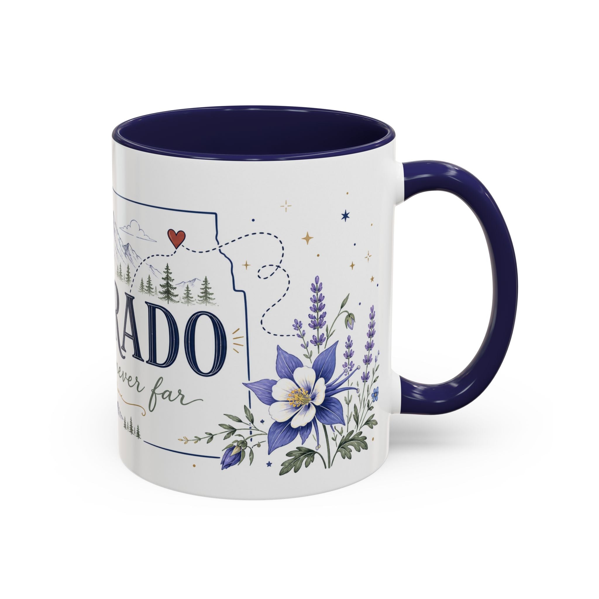 Colorado State Mug | Rocky Mountain Botanical Design | Moving Away Gift