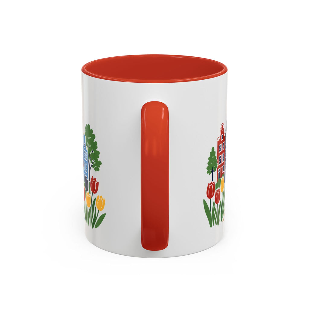 Amsterdam Coffee Mug | Netherlands Travel Souvenir | Porcelain Decal City Gift | 11oz 15oz Accent Mug