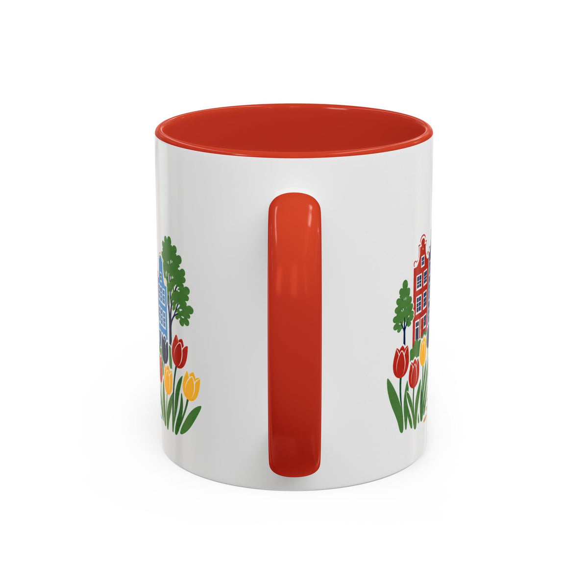 Amsterdam Coffee Mug | Netherlands Travel Souvenir | Porcelain Decal City Gift | 11oz 15oz Accent Mug