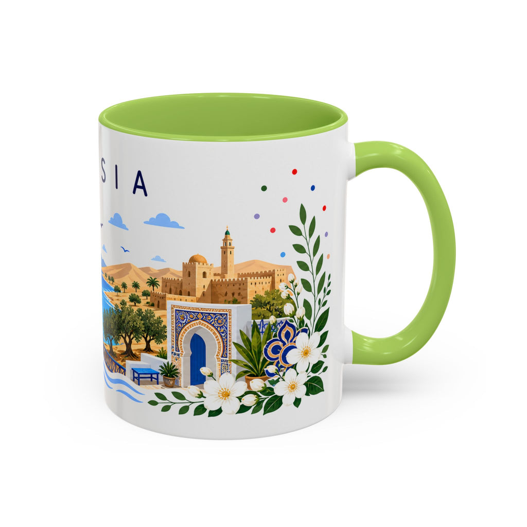 Tunisia Coffee Mug | Travel Souvenir Accent Mug | Place Gift Ceramic Cup 11oz 15oz