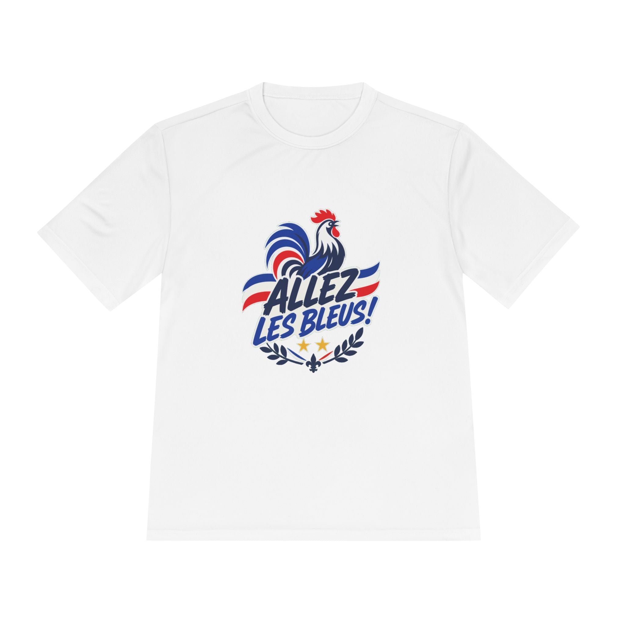 France Soccer T Shirt, Allez Les Bleus Tee, World Football Fan Shirt, Moisture Wicking Sport Tee