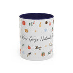 New River Gorge National Park Christmas Mug | Watercolor Travel Souvenir | Holiday Gift | Accent Ceramic Coffee Cup 11oz 15oz