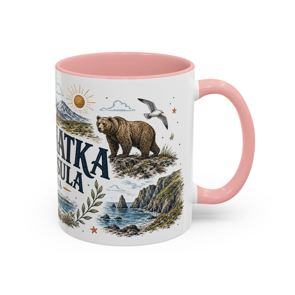 Kamchatka Peninsula Mug, Russia Travel Souvenir, Bucket List Gift, Accent Ceramic Coffee Mug 11oz 15oz