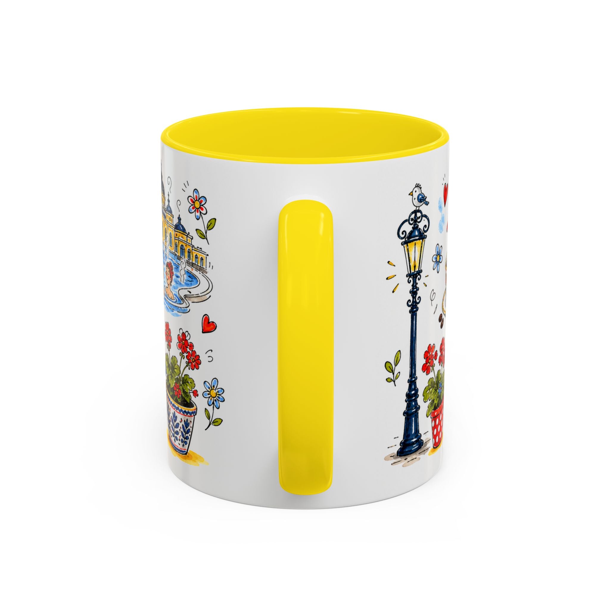 Budapest Travel Mug | European City Souvenir Accent Coffee Mug | 11oz 15oz Ceramic Cup