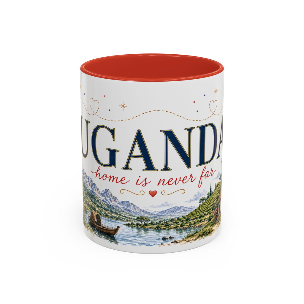 Uganda Home Country Mug | Moving Away Gift | Long Distance Friendship | 11 oz 15 oz Accent Mug