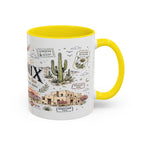 Phoenix Coffee Mug | Arizona Souvenir City Gift | Accent Color Ceramic 11oz 15oz