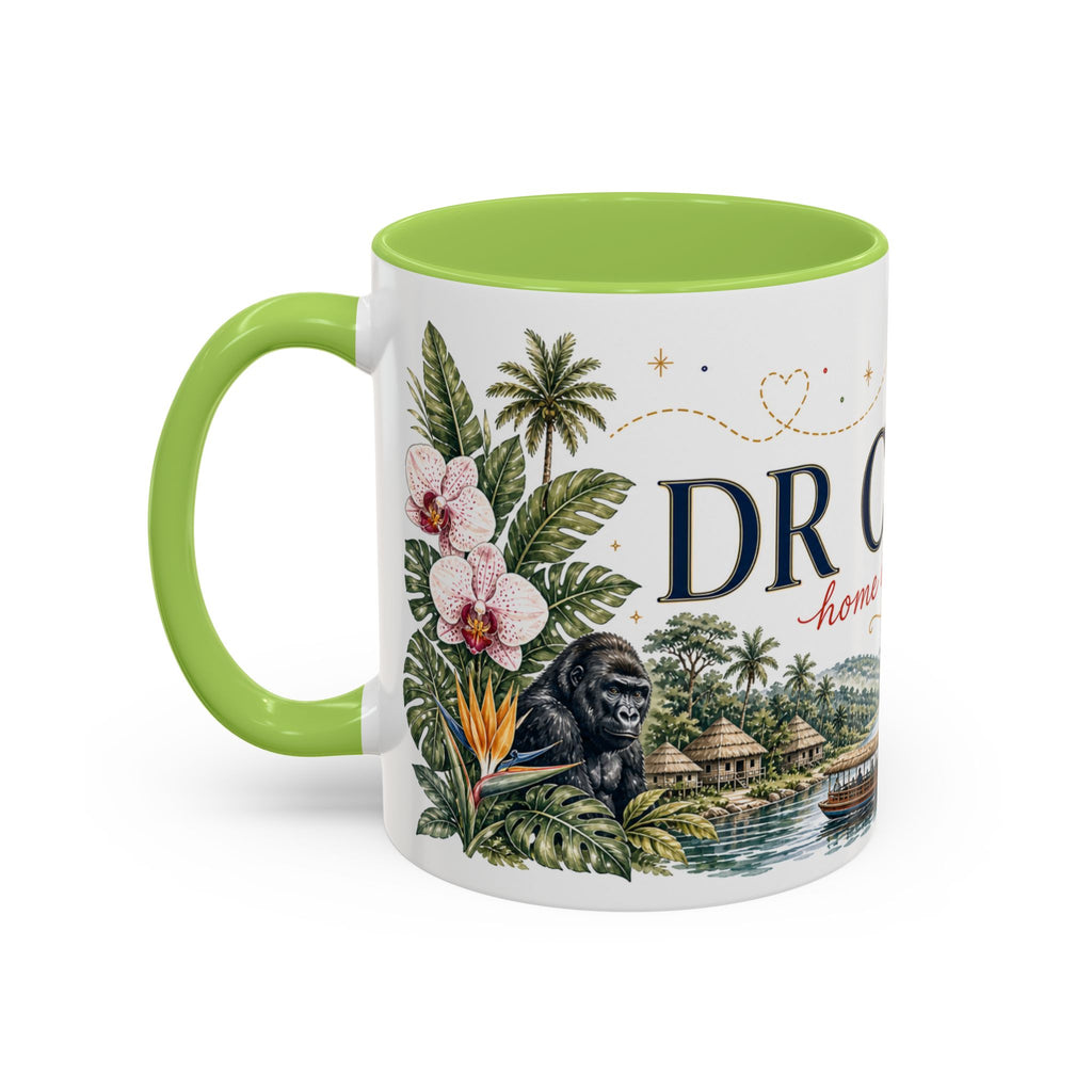 DR Congo Home Country Mug | Moving Away Gift | Long Distance Friendship | 11 oz 15 oz Accent Mug