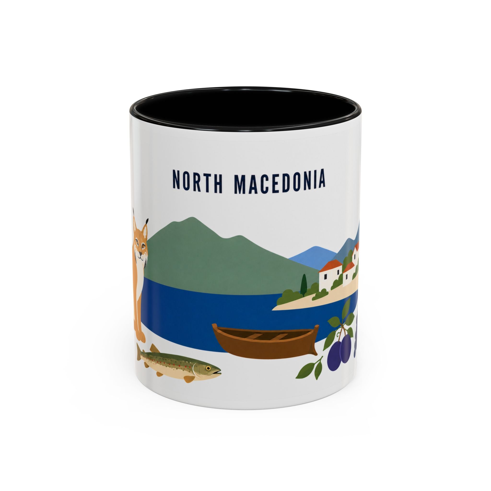 North Macedonia Coffee Mug | Travel Souvenir Accent Mug | Country Gift Ceramic Cup 11oz 15oz