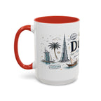 Dubai Coffee Mug | UAE Souvenir Travel Gift | Accent Color Ceramic 11oz 15oz