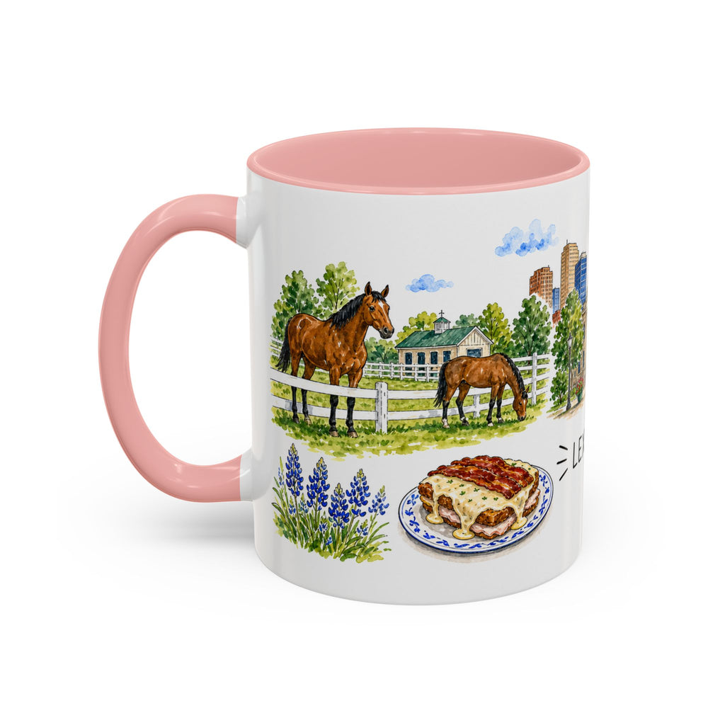 Lexington Illustrated Travel Mug | City Souvenir Accent Coffee Mug | 11oz 15oz Ceramic Cup