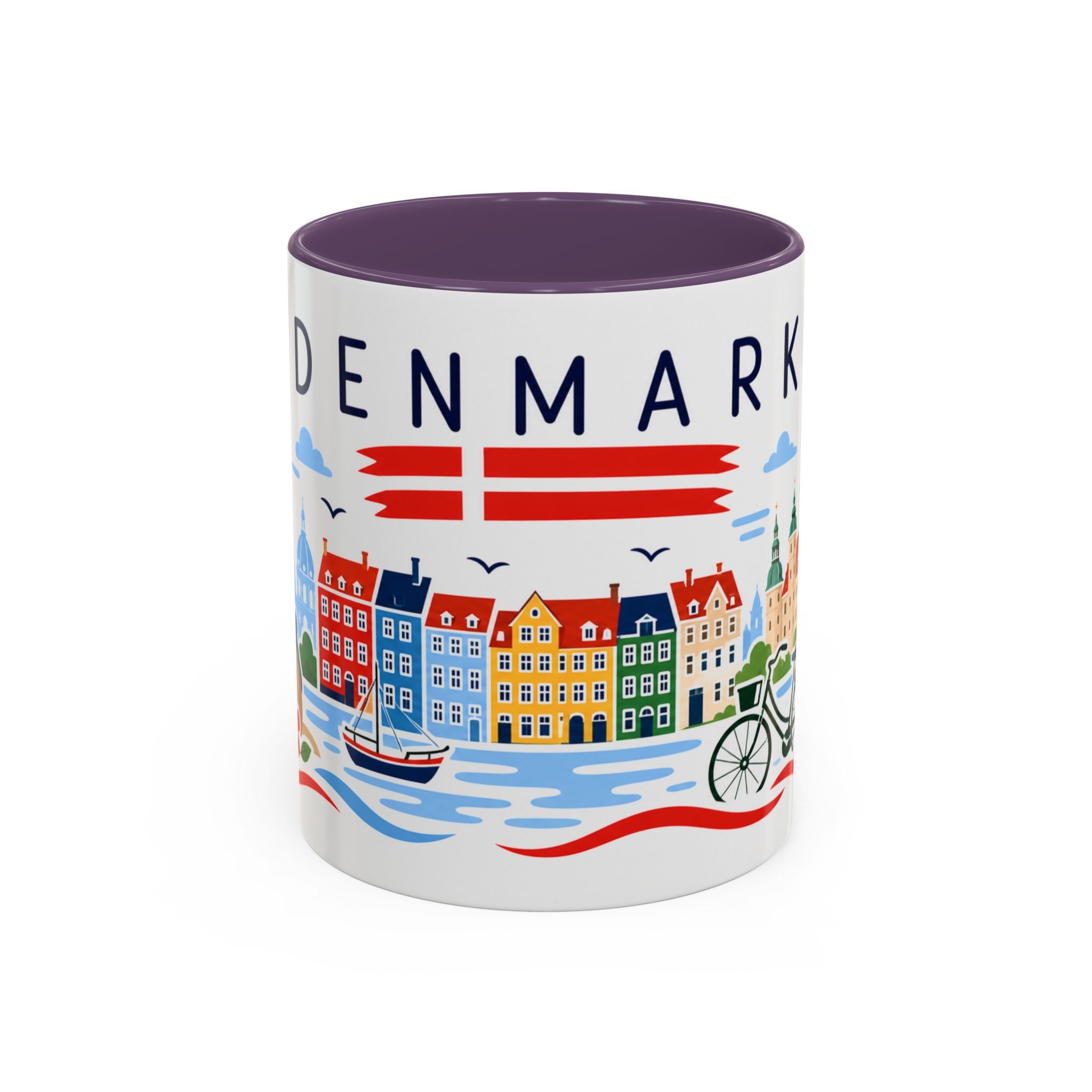 Denmark Coffee Mug | Travel Souvenir Accent Mug | Country Gift Ceramic Cup 11oz 15oz