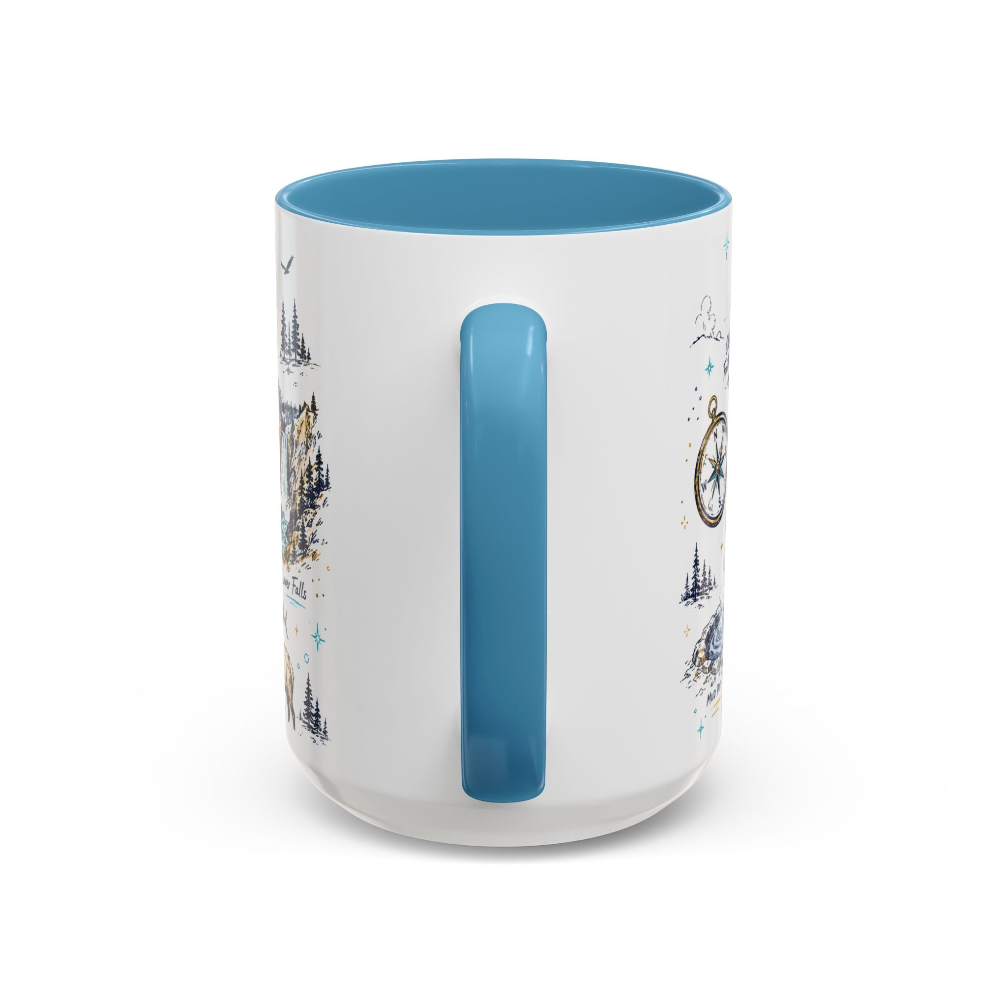 Yellowstone National Park Coffee Mug | Hiking Camping Nature Gift | Accent Color Ceramic 11oz 15oz