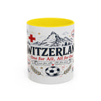 Switzerland Coffee Mug | World Cup Soccer Fan Gift | Accent Color Ceramic 11oz 15oz