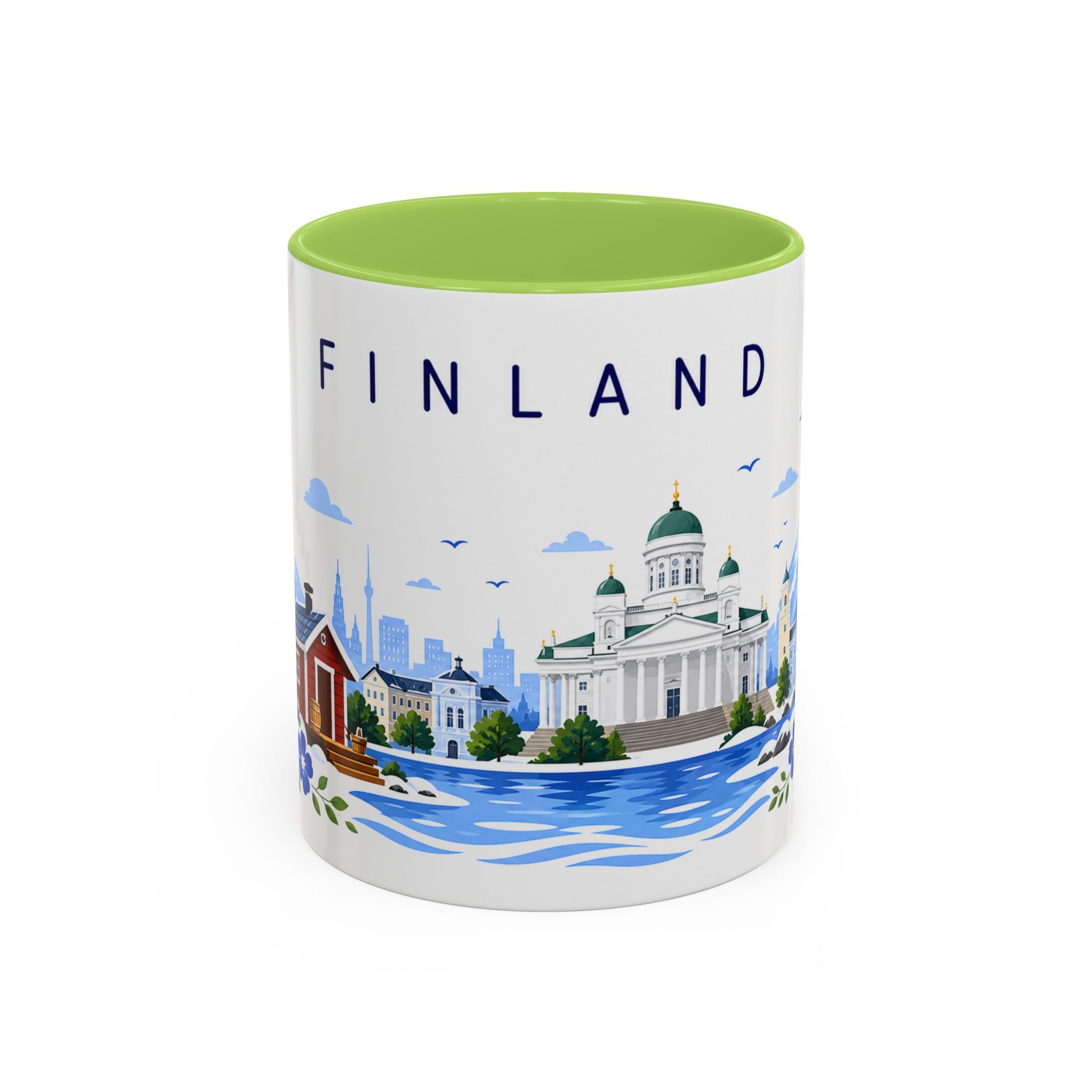 Finland Coffee Mug | Travel Souvenir Accent Mug | Place Gift Ceramic Cup 11oz 15oz