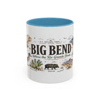 Big Bend National Park Coffee Mug | Texas Desert River Canyon Hiking Gift | Accent Color Ceramic 11oz 15oz