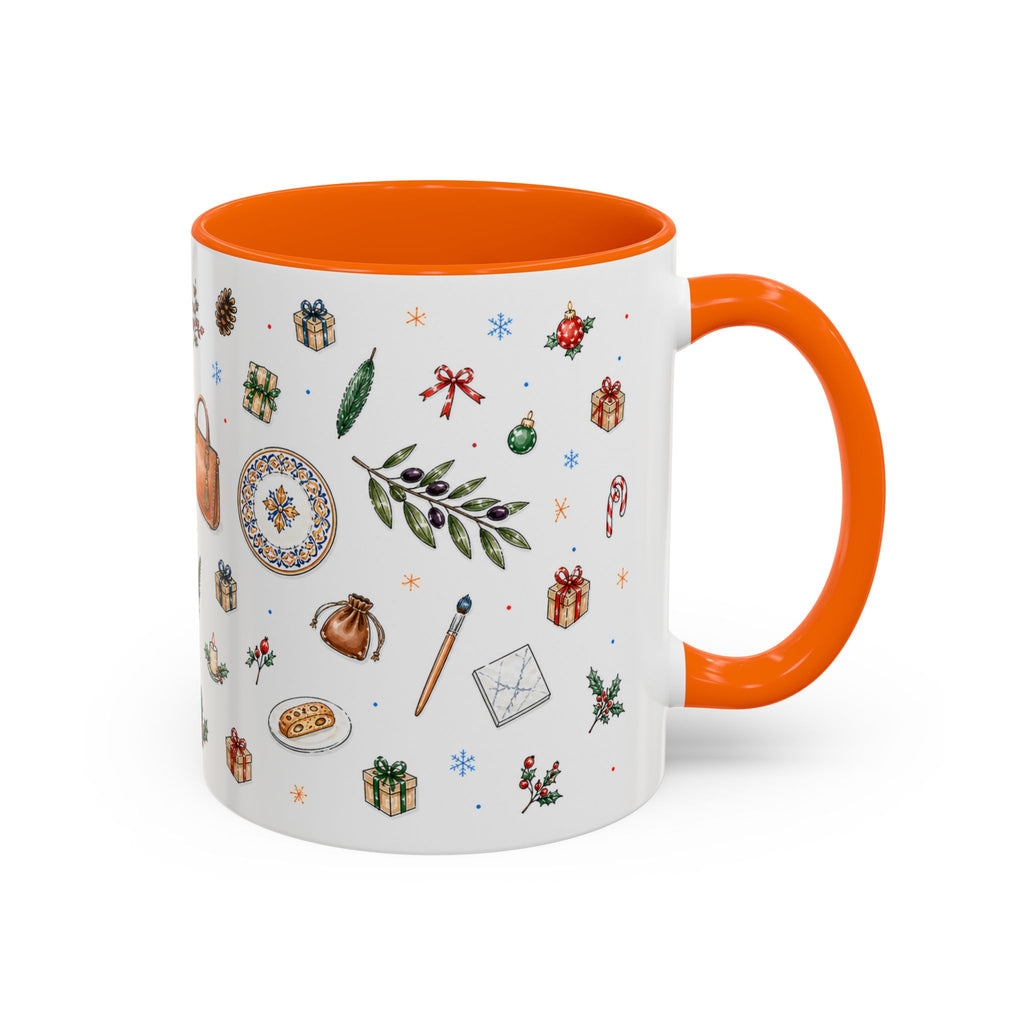Florence Christmas Mug | Watercolor City Souvenir | Ceramic Coffee Cup (11oz 15oz)
