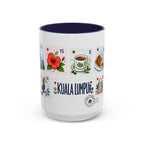Kuala Lumpur Coffee Mug | Postage Stamp Collage Mug | Travel Souvenir Accent Cup 11oz 15oz
