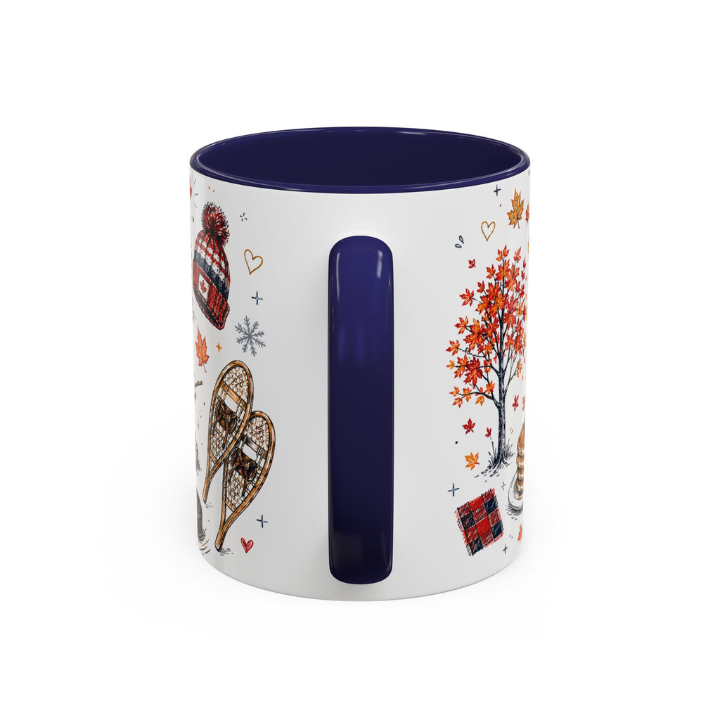 Maple Leaf Forever Coffee Mug | Canadian Pride Gift | Accent Color Ceramic 11oz 15oz