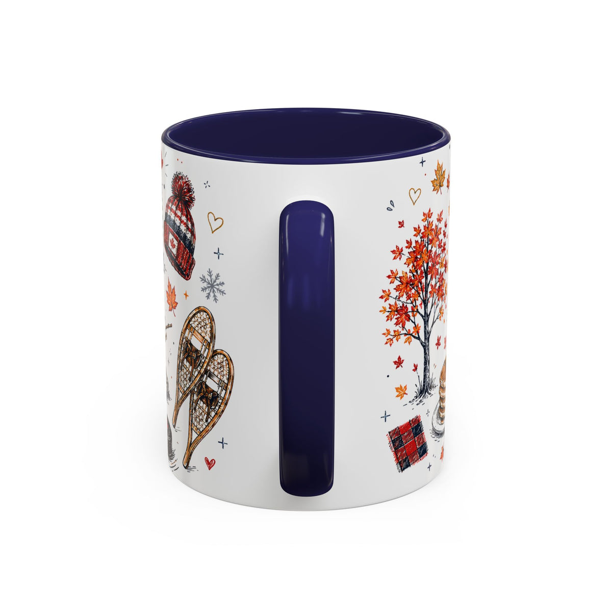 Maple Leaf Forever Coffee Mug | Canadian Pride Gift | Accent Color Ceramic 11oz 15oz