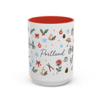 Portland Christmas Watercolor Mug | City Souvenir Coffee Cup (11oz 15oz)