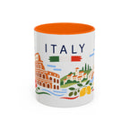 Italy Coffee Mug | Travel Souvenir Accent Mug | Country Gift Ceramic Cup 11oz 15oz