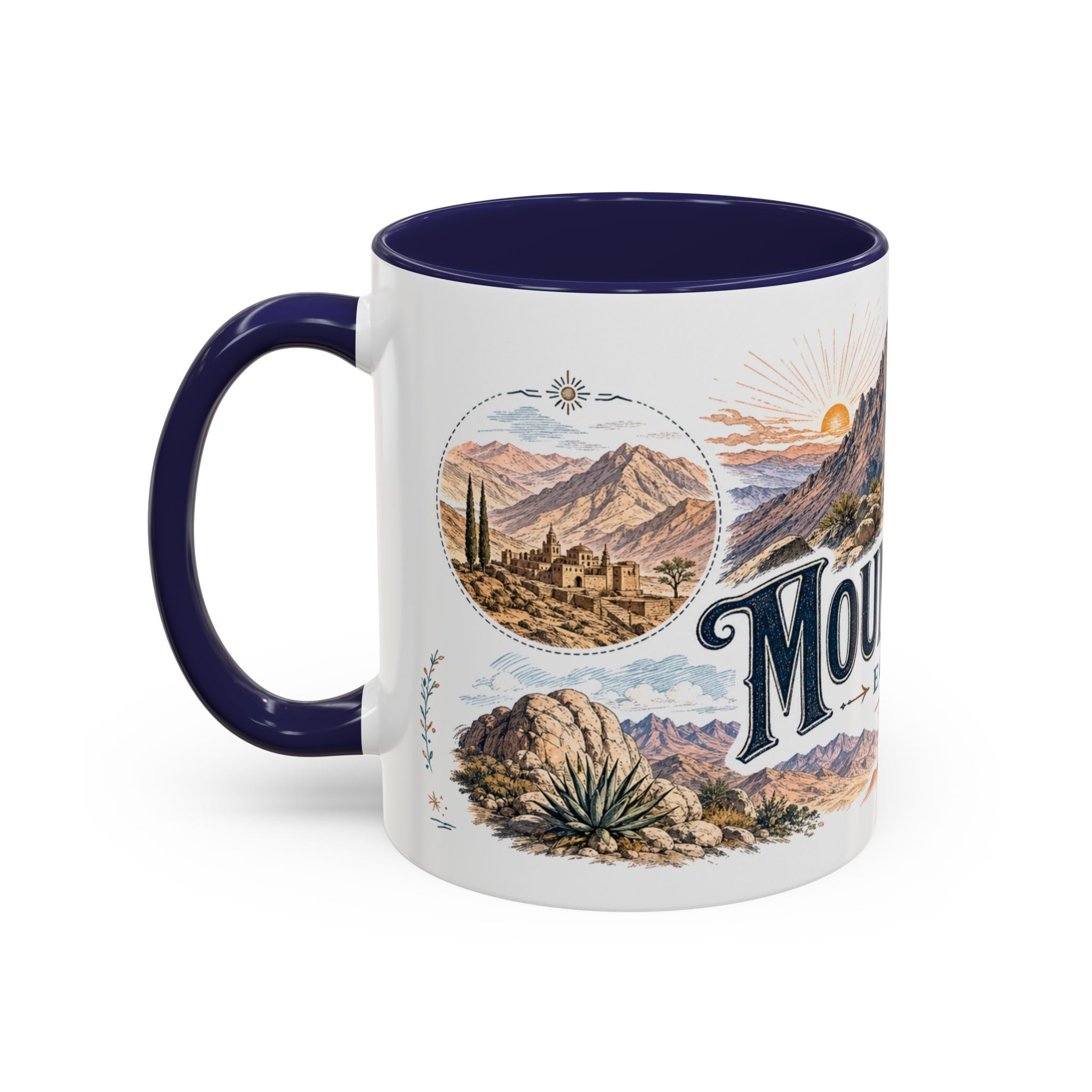 Mount Sinai Mug, Egypt Travel Souvenir, Bucket List Gift, Accent Ceramic Coffee Mug 11oz 15oz