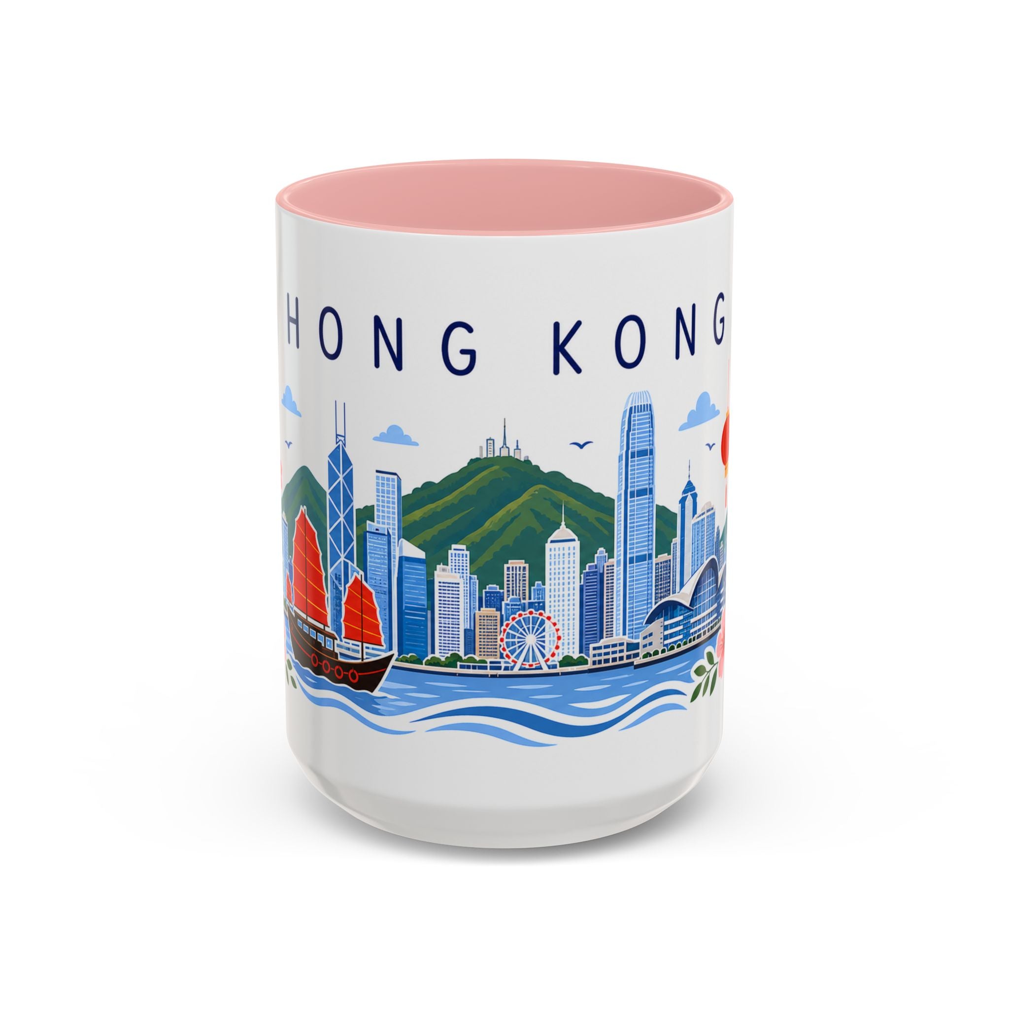 Hong Kong Coffee Mug | Travel Souvenir Accent Mug | Place Gift Ceramic Cup 11oz 15oz