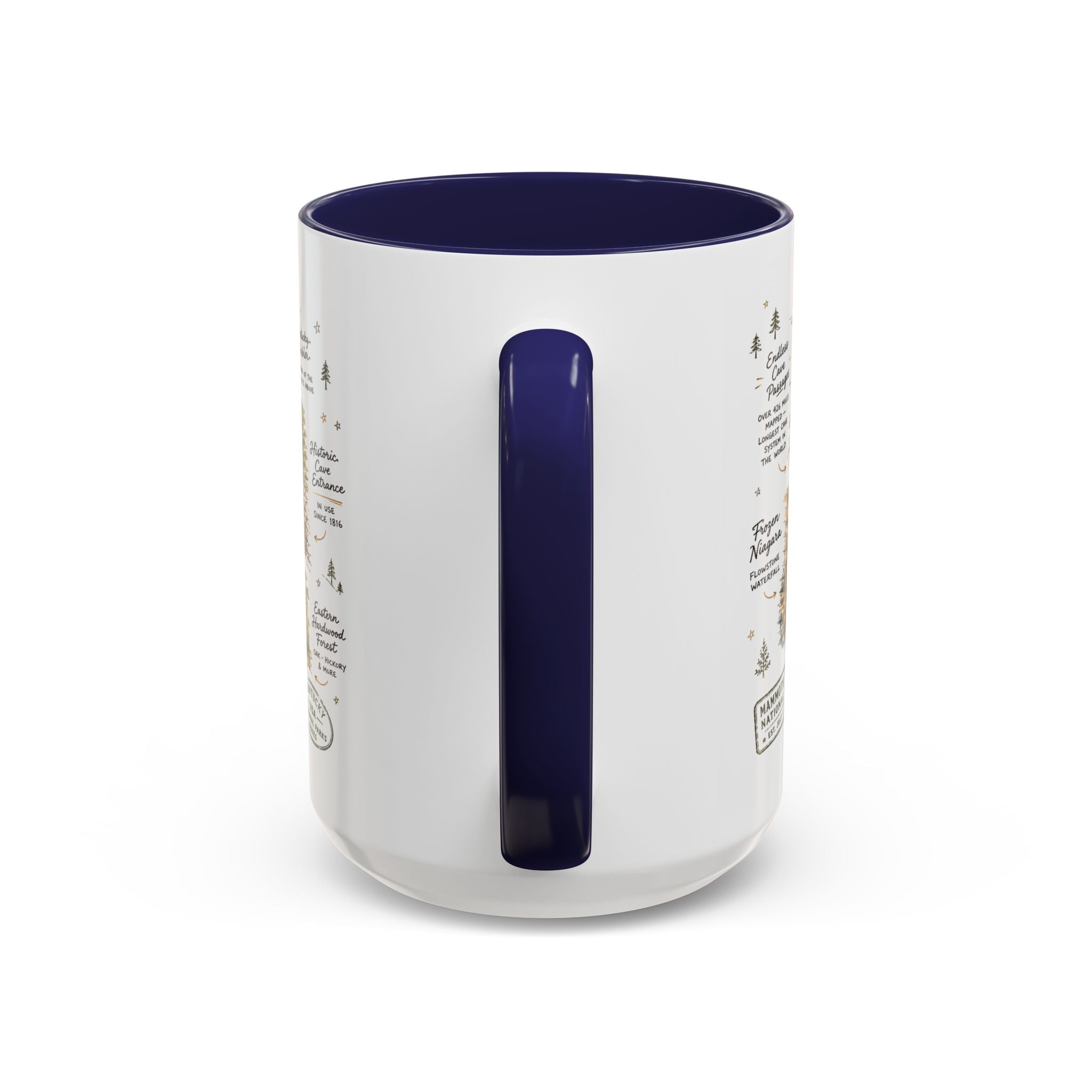 Mammoth Cave National Park Coffee Mug | Kentucky Cave Exploration Hiking Gift | Accent Color Ceramic 11oz 15oz