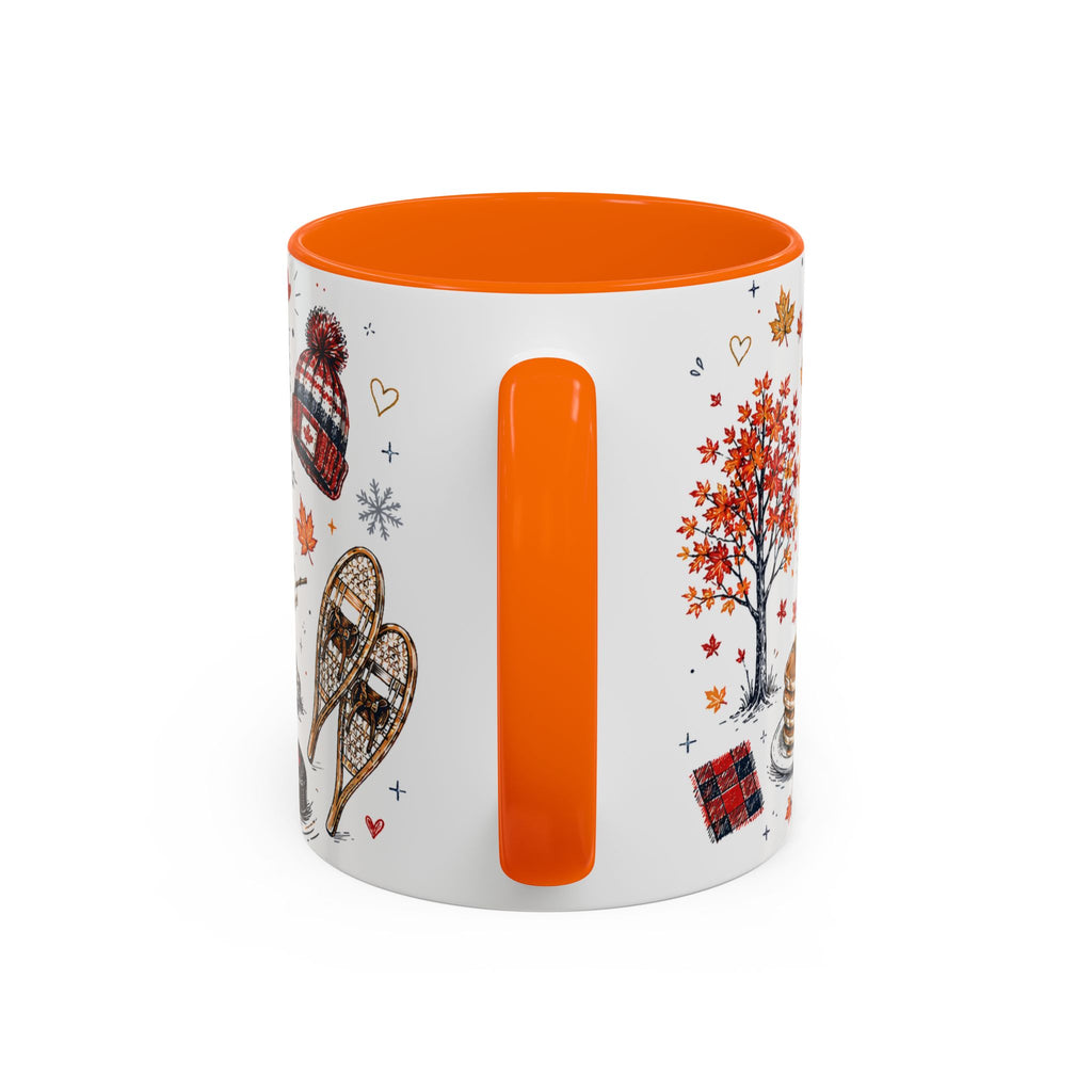 Maple Leaf Forever Coffee Mug | Canadian Pride Gift | Accent Color Ceramic 11oz 15oz